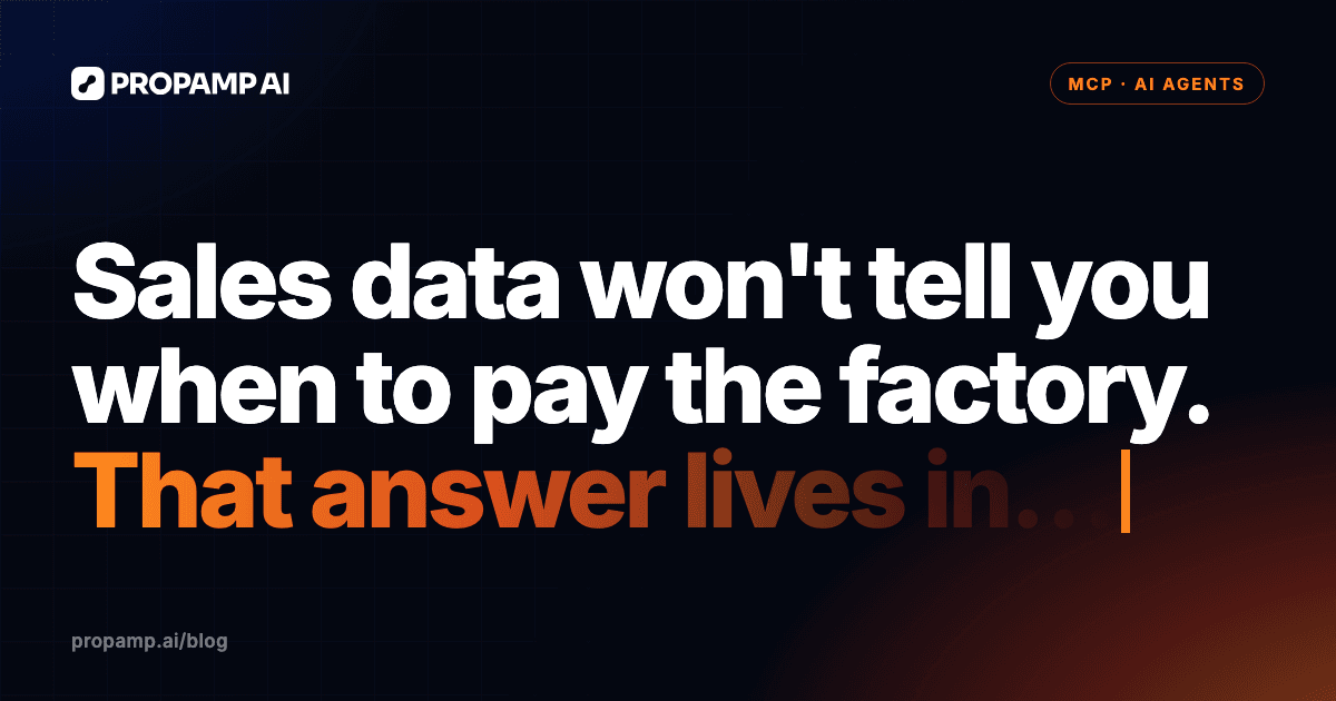 Sales data alone won't tell you when to pay the factory